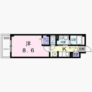 大鳥レジデンス【1階】の間取り