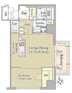 グロリアス西荻窪【8階】の間取り