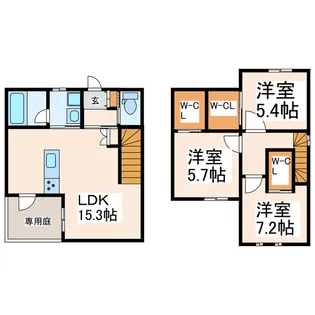 熊本県熊本市東区八反田2【一戸建】の間取り