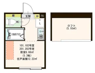 ハーモニーテラス桜台IV【2階】の間取り