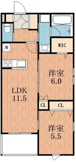 大阪府大阪市住吉区万代2【マンション】の間取り