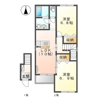 カサ・フェンテ【2階】の間取り