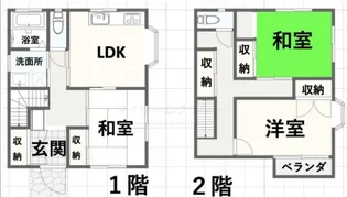 香川県坂出市中央町【一戸建】の間取り