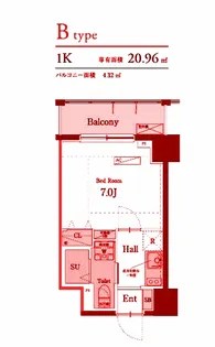 ラグゼナ横浜鶴見【7階】の間取り