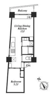 レジディア目黒III【5階】の間取り