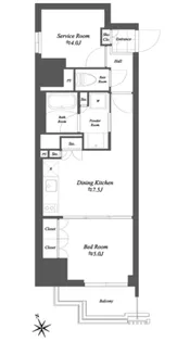 THE GATEHOUSE浅草雷門(旧ブランシエスタ浅草雷門)【5階】の間取り