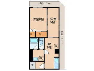 ジュネス堅田【4階】の間取り