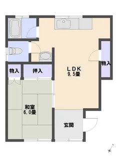 コーポ浅井【1階】の間取り