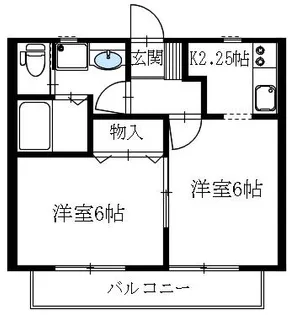 モンマ十番館【1階】の間取り