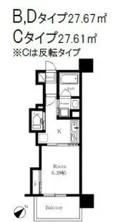 リアライズ清閑町【6階】の間取り