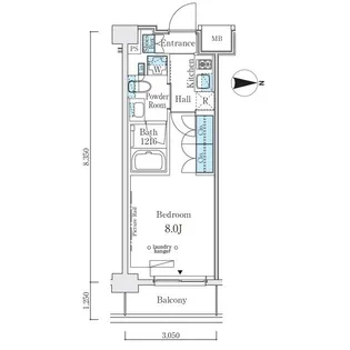 ウエリスアーバン中野坂上【2階】の間取り