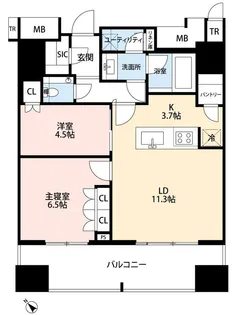 プラウドタワー渋谷【5階】の間取り