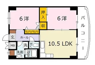 サンパレス香川【4階】の間取り