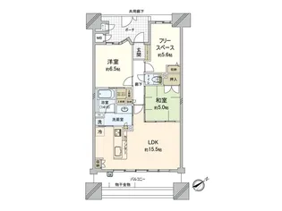 キングマンション大阪ベイ【3階】の間取り