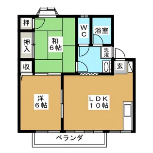 パーシモン弐番館【2階】の間取り