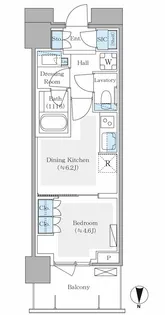 パークシティ中野ザタワー エアーズ【22階】の間取り