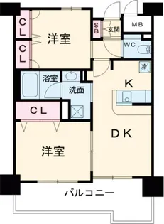 エステムコート神戸ハーバーランド前Vアクア【10階】の間取り