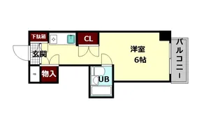 クレアーレ学園前【3階】の間取り