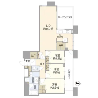 アイランドシティ オーシャン&フォレストタワーレジデンスEAST(00【10階】の間取り