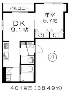 L・HV【4階】の間取り