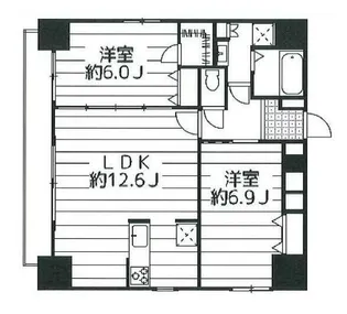 ラフィーネ音羽【12階】の間取り