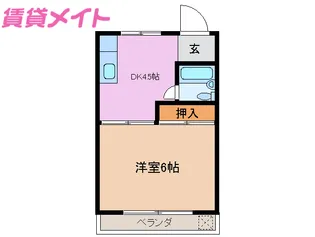 コーポ沢田【2階】の間取り