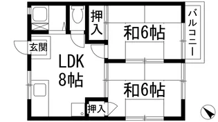若葉ハイツ【2階】の間取り
