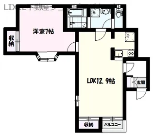 メゾンオンプレイスA棟【1階】の間取り