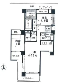 光が丘パークタウンいちょう通り八番街 1号棟【3階】の間取り