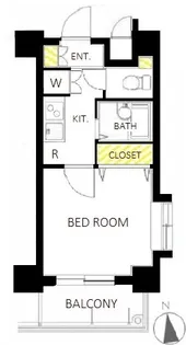 ミリオンガーデン早稲田【4階】の間取り
