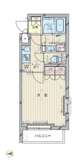 ルーブル武蔵中原弐番館【1階】の間取り