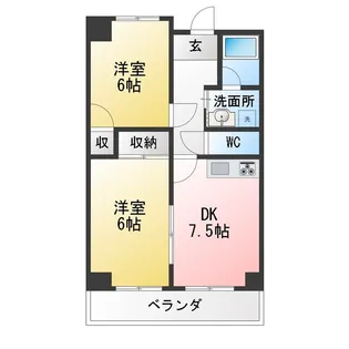 瑞音ハイツ【5階】の間取り