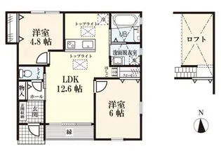 PROUD 松尾II【1階】の間取り