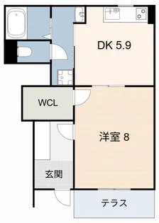 L’ange vert【1階】の間取り