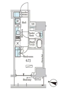 パークアクシス横濱高島町【3階】の間取り