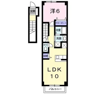 ウエスト・ブルック【2階】の間取り