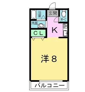 コーポ美しの森【1階】の間取り