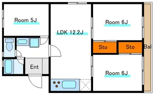 町屋ハイム【4階】の間取り