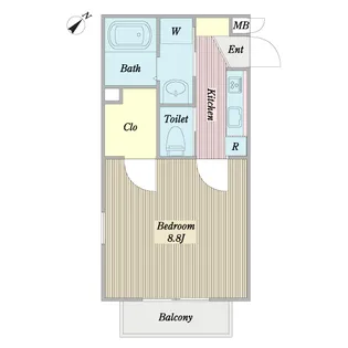 Luna Heights 金堀1番館【2階】の間取り