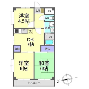 ラフィーネ花小金井【2階】の間取り