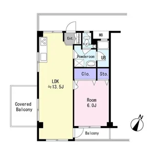 サンハイツ花菱【2階】の間取り