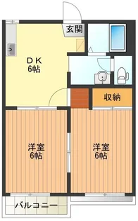 エスティーヌみよし【2階】の間取り