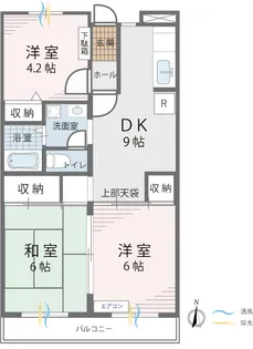 サングリーンコーポ【2階】の間取り