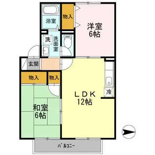 プリムローズII【1階】の間取り