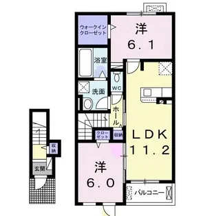 カンヌ【2階】の間取り