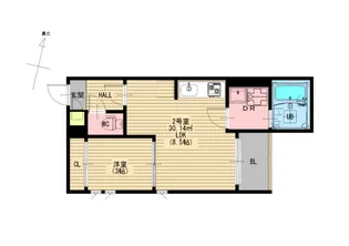 REGALEST熊本中央【2階】の間取り
