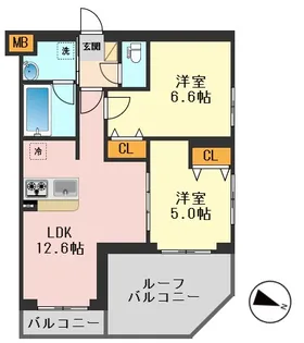 Alivis篠崎【6階】の間取り