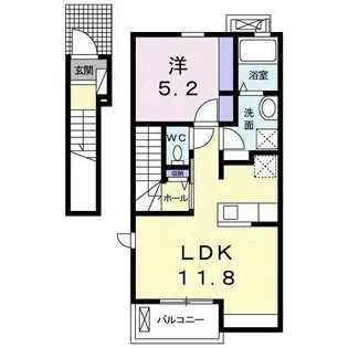 フィウメ ミヤ 19【2階】の間取り