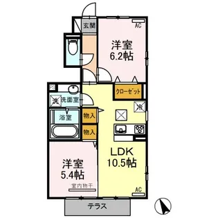 ソディスファーレ【1階】の間取り
