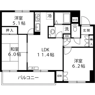 幕張イースト【3階】の間取り